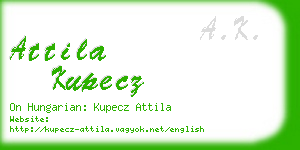 attila kupecz business card